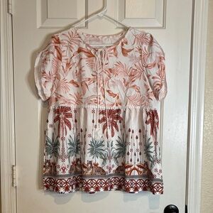 Floral Print Women's Blouse